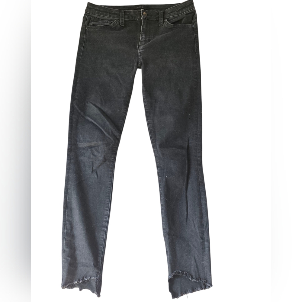 Joe's Jeans Skinny Raw Hem Black Denim Jeans Size 28